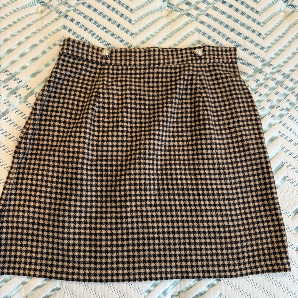 Anthropologie Checkered Skirt